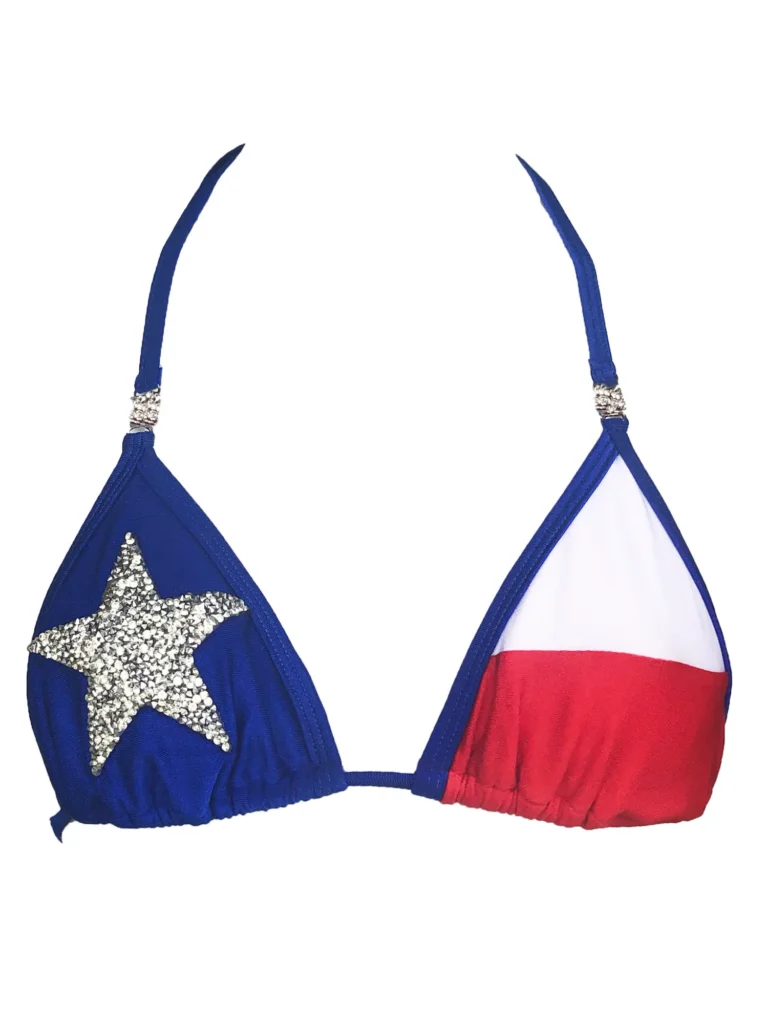 Texas flag bikini top